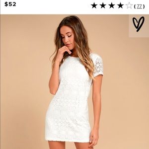 Lulus “Love You For Eternity” white lace dress